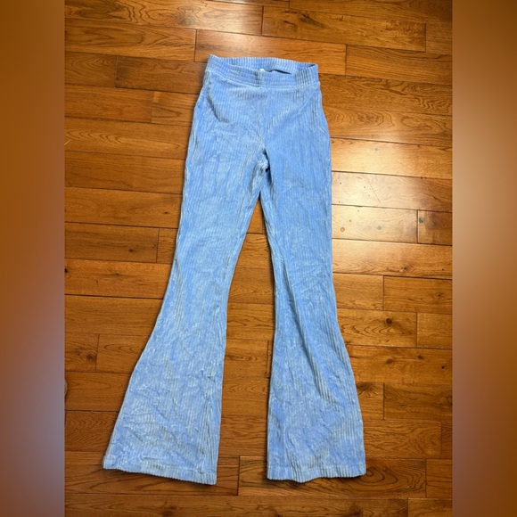 aerie Pants - Aerie Groove-On Velour High-Waisted Flare Pants